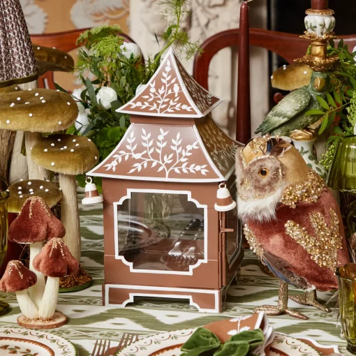 Mrs. Alice Chocolate  Chinoiserie Pagoda Lantern< Pagodas & Lanterns