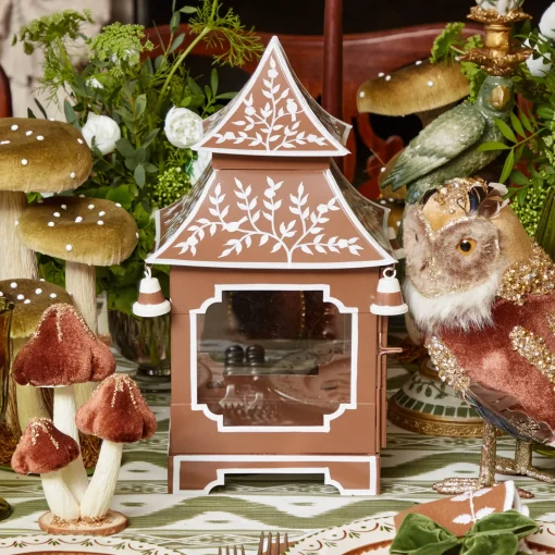 Mrs. Alice Chocolate  Chinoiserie Pagoda Lantern< Pagodas & Lanterns