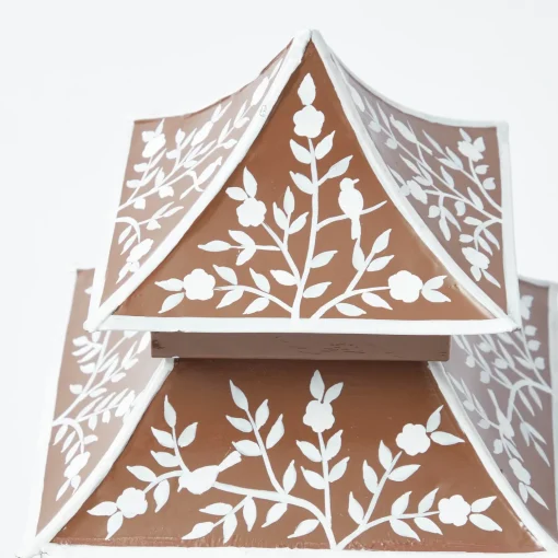 Mrs. Alice Chocolate  Chinoiserie Pagoda Lantern< Pagodas & Lanterns