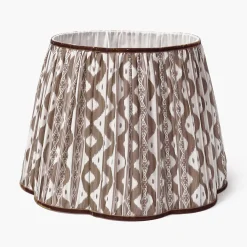 Mrs. Alice Chocolate Ikat Lampshade (40cm)< Lampshades