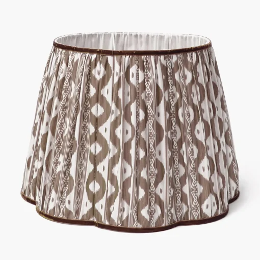 Mrs. Alice Chocolate Ikat Lampshade (40cm)< Lampshades