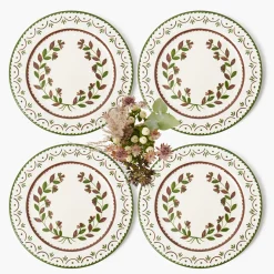 Mrs. Alice Chocolate Josephine Dinner Plates (Set of 4)< Dinner Plates | Crockery Sets