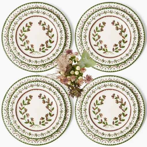 Mrs. Alice Chocolate Josephine Dinner & Starter Plates (Set of  8)< Crockery Sets