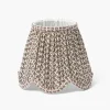Mrs. Alice Chocolate Lotus Deep Scalloped Lampshade (18cm)< Lampshades