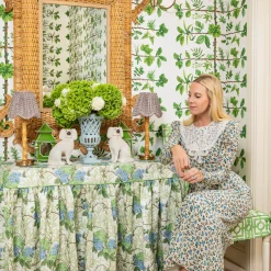 Mrs. Alice Chocolate Lotus Deep Scalloped Lampshade (18cm)< Lampshades