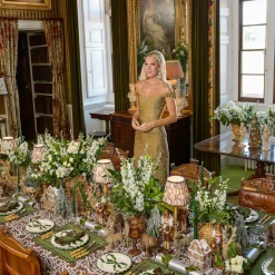 Mrs. Alice Chocolate Pheasant Tablecloth< Tablecloths | For The Chalet