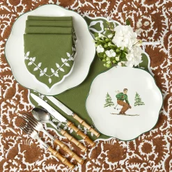 Mrs. Alice Chocolate Pheasant Tablecloth< Tablecloths | For The Chalet