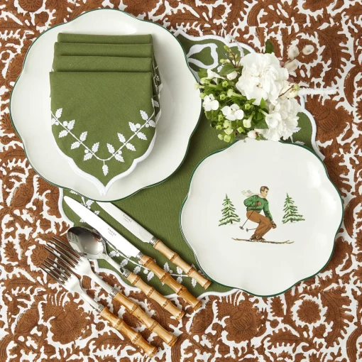 Mrs. Alice Chocolate Pheasant Tablecloth< Tablecloths | For The Chalet