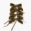 Mrs. Alice Chocolate Velvet Mini Bows (Set of 4)< Napkin Rings & Bows