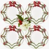 Mrs. Alice Christmas Garland Dinner & Starter Plates (Set of 8)< Crockery Sets