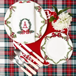 Mrs. Alice Christmas Garland Starter Plate (Set of 4)< Starter Plates | Crockery Sets