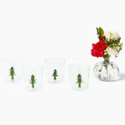 Mrs. Alice Christmas Tree Glasses (Set of 4)< Glasses