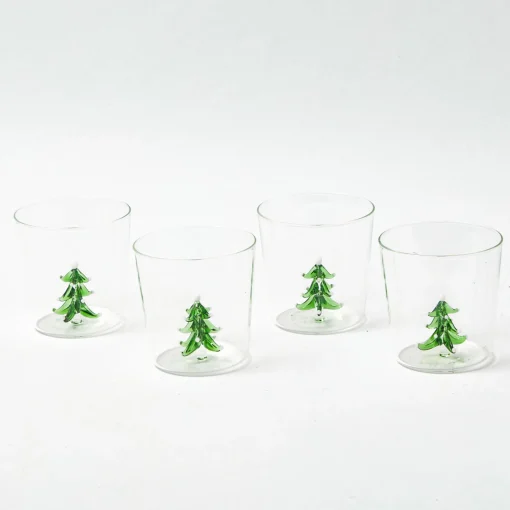 Mrs. Alice Christmas Tree Glasses (Set of 4)< Glasses
