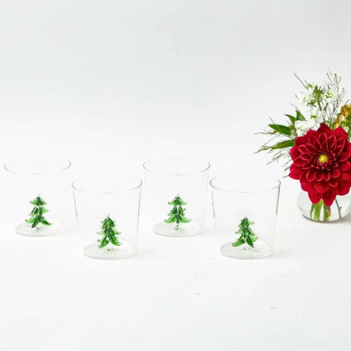 Mrs. Alice Christmas Tree Glasses (Set of 4)< Glasses