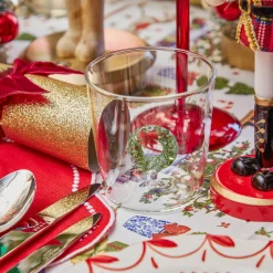 Mrs. Alice Christmas Wreath Glasses (Set of 4)< Glasses