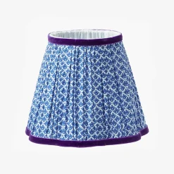 Mrs. Alice Cobalt & Purple Lotus Lampshade (18cm)< Lampshades