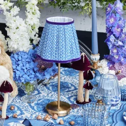 Mrs. Alice Cobalt & Purple Lotus Lampshade (18cm)< Lampshades
