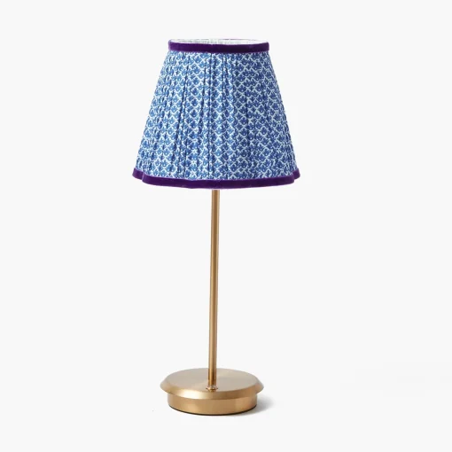 Mrs. Alice Cobalt & Purple Lotus Lampshade (18cm)< Lampshades