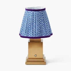 Mrs. Alice Cobalt & Purple Lotus Lampshade (18cm)< Lampshades
