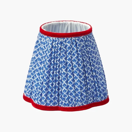 Mrs. Alice Cobalt & Red Lotus Lampshade (18cm)< Lampshades