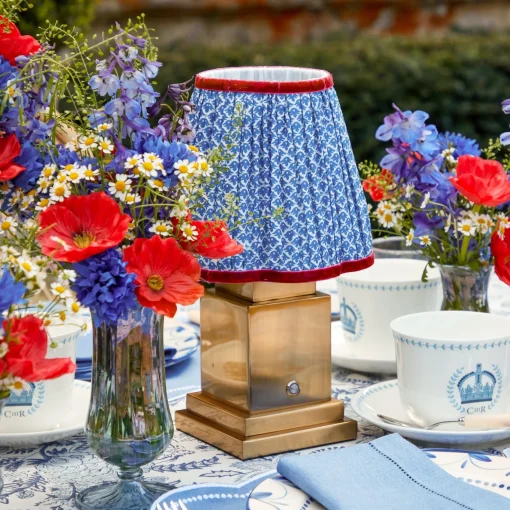 Mrs. Alice Cobalt & Red Lotus Lampshade (18cm)< Lampshades
