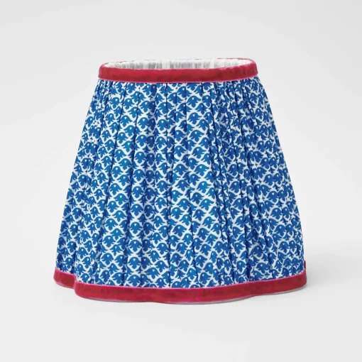 Mrs. Alice Cobalt & Red Lotus Lampshade (18cm)< Lampshades