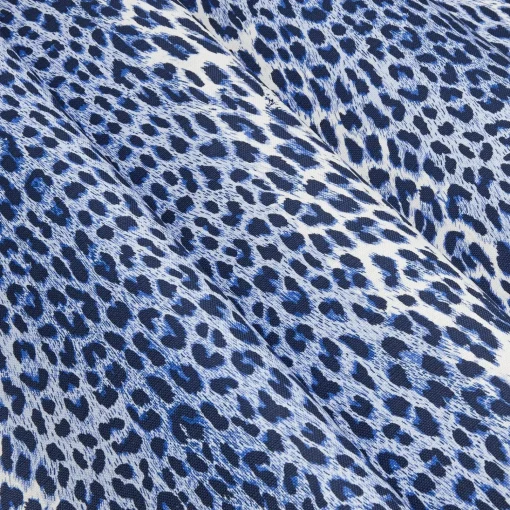 Mrs. Alice Cobalt Blue Leopard Fabric< Serena Fresson Fabrics
