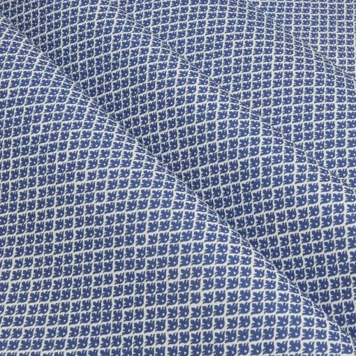 Mrs. Alice Cobalt Blue Lotus Flower Fabric< Serena Fresson Fabrics
