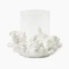 Mrs. Alice Coral Hurricane Lantern< Summer Glassware | Summer Candleware