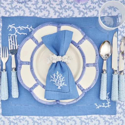Mrs. Alice Coral Napkin Ring (Set of 4)< Napkin Rings & Bows