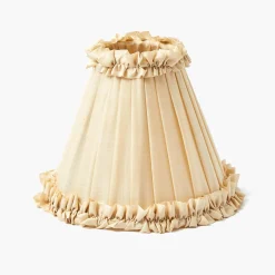 Mrs. Alice Corinthian Rechargeable Lamp with Cream Frilled Silk Shade (18cm)< Rechargeable Table Lamps