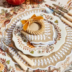 Mrs. Alice Corn Wreath with Mustard Velvet Bow (Set of 4)< Autumn Decorations