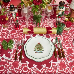 Mrs. Alice Cranberry Pheasant Tablecloth< Tablecloths