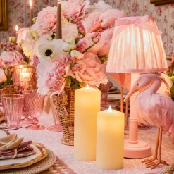 Mrs. Alice Cream LED Pillar Candle Set (Set of 4)< Candles | Candlescapes