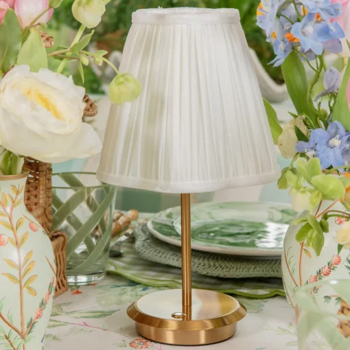 Mrs. Alice Cream Pleated Lampshade (18cm)< Lampshades