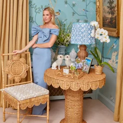 Mrs. Alice Daisy Rattan Chair with Pavilion Cushion< Furniture | Furniture
