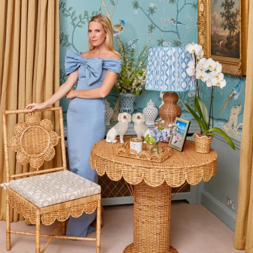 Mrs. Alice Daisy Rattan Chair with Pavilion Cushion< Furniture | Furniture