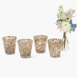 Mrs. Alice Dappled Sand Glasses (Set of 4)< Summer Glassware | Glasses