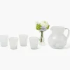Mrs. Alice Dappled White Glasses & Jug Set< Summer Glassware | Glassware Sets