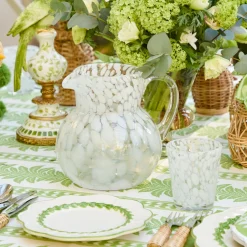 Mrs. Alice Dappled White Glasses & Jug Set< Summer Glassware | Glassware Sets