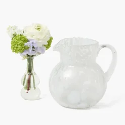 Mrs. Alice Dappled White Water Jug< Summer Glassware | Jugs