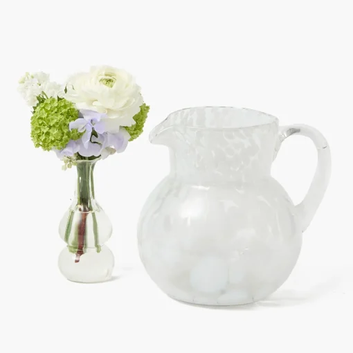 Mrs. Alice Dappled White Water Jug< Summer Glassware | Jugs