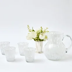 Mrs. Alice Dappled White Water Jug< Summer Glassware | Jugs