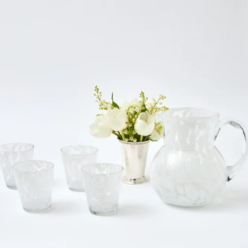 Mrs. Alice Dappled White Water Jug< Summer Glassware | Jugs