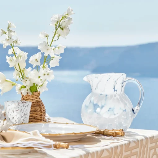 Mrs. Alice Dappled White Water Jug< Summer Glassware | Jugs