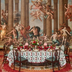 Mrs. Alice Decorative Festive Tree with Red & Green Tartan Bow< Christmas Decorations