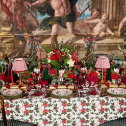 Mrs. Alice Decorative Festive Tree with Red & Green Tartan Bow< Christmas Decorations