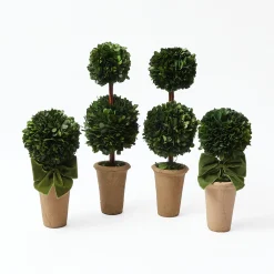 Mrs. Alice Double Potted Boxwood Balls (Pair)< Year-round Decorations | Spring Decorations