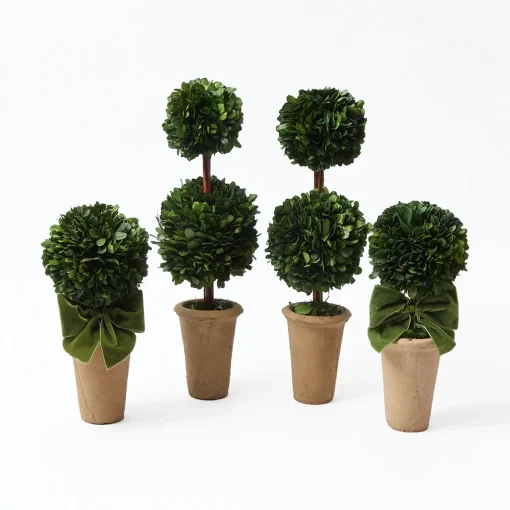 Mrs. Alice Double Potted Boxwood Balls (Pair)< Year-round Decorations | Spring Decorations