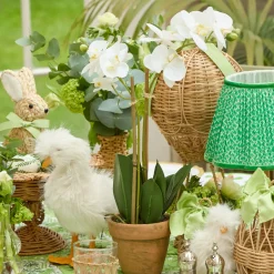 Mrs. Alice Double Stem Potted Faux Orchid< Year-round Decorations | Forever Blooms